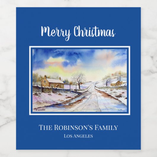 ウィンティレーンファミリーホームウォーター絵画カラー ワインラベル (シングルラベル)