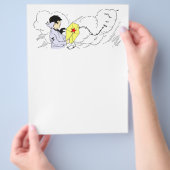 ウィンディカイトデイ飛んでいるフライヤーテンプレート チラシ (手)