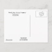 ウィンディ・ウエスト・ムービング社 案内ポストカード (裏面)