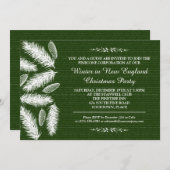 ウィントリーピネコーングリーン企業のホリデーパーティー 招待状 (正面/裏面)