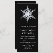 ウィントリー50誕生日招待状ブラック 招待状 (正面/裏面)