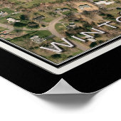 ウィントンベリーヒルズゴルフコースCT衛星地図 ポスター (角)