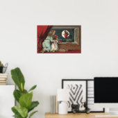 ウィンドウからのハロウィーンGreetingWitch ポスター (ホームオフィス)