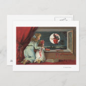 ウィンドウからのハロウィーンGreetingWitch ポストカード (正面/裏面)