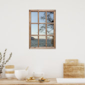 ウィンドウからのビューのロック ポスター (キッチン)