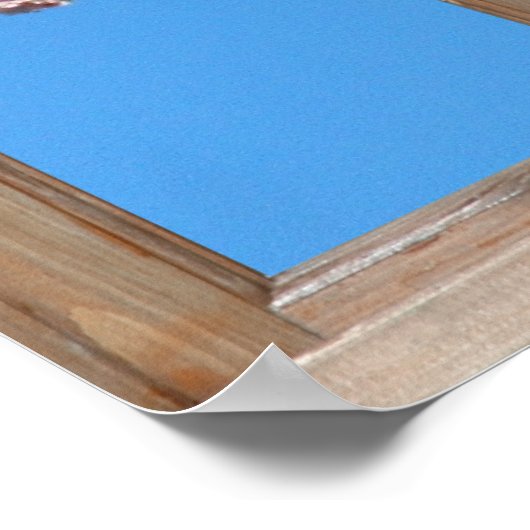 ウィンドウからの開花さくらんぼツリー表示 ポスター (角)