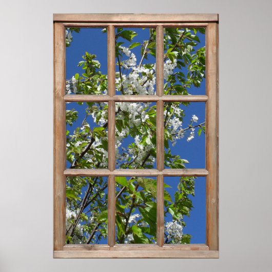 ウィンドウからのFlowering Treeビュー ポスター (正面)