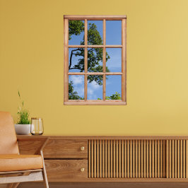 ウィンドウからツリー分岐ビューを表示する錯視 ポスター