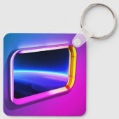 ウィンドウから宇宙 キーホルダー (裏面)