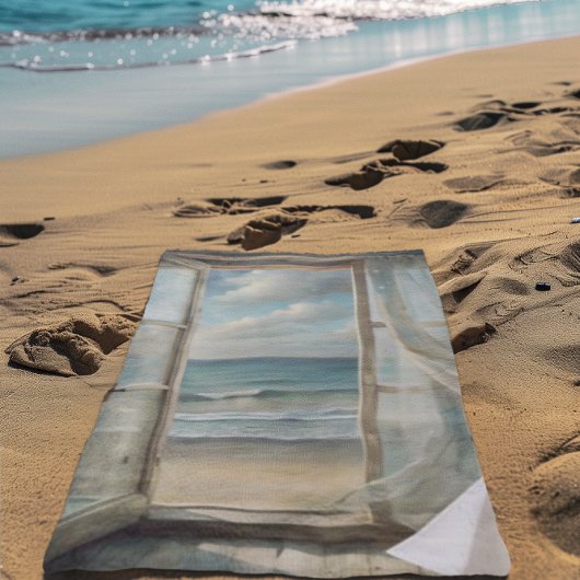 ウィンドウから海ブリーズウォーター色 | 沿岸 ビーチタオル