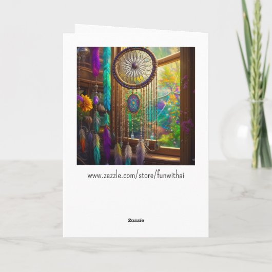 ウィンドウかわいらし内のドリームキャッチャー |恋しく思さんの友だち シーズンカード (裏面)