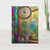 ウィンドウかわいらし内のドリームキャッチャー |恋しく思さんの友だち シーズンカード (正面)