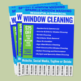 ウィンドウのクリーニング電話番号 チラシ