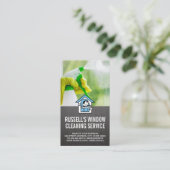 ウィンドウのクリーニング | クリーニングスプレー | メイドロゴ 名刺 (スタンド正面)