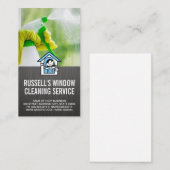 ウィンドウのクリーニング | クリーニングスプレー | メイドロゴ 名刺 (正面/裏面)