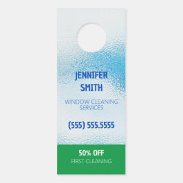 ウィンドウのクリーニング ドアノブサイン