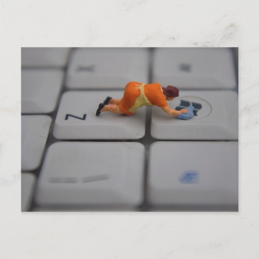 ウィンドウのクリーニング ポストカード (正面)