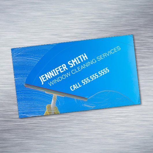 ウィンドウのクリーニング マグネット名刺