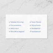 ウィンドウのクリーニング 名刺 (裏面)