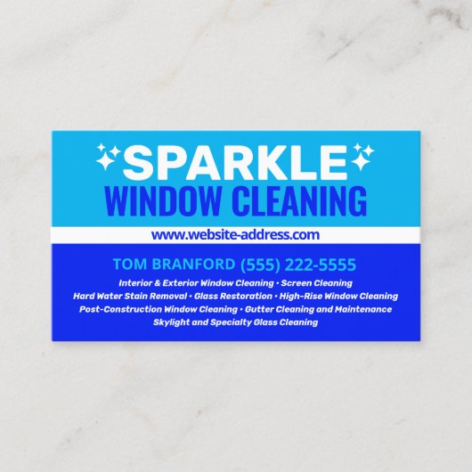 ウィンドウのクリーニング 名刺 (正面)