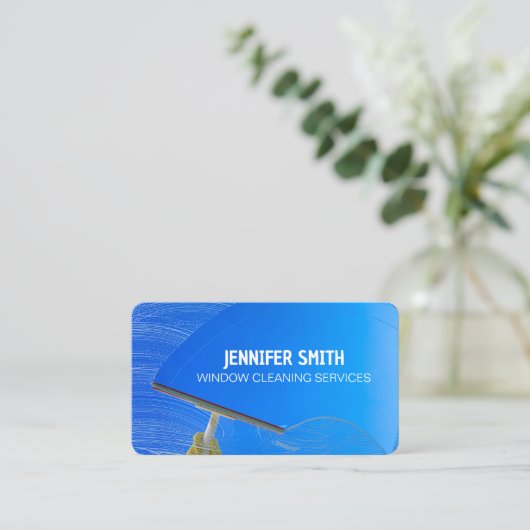 ウィンドウのクリーニング 名刺 (スタンド正面)