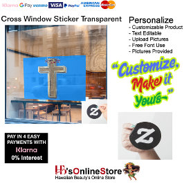 ウィンドウのシール（青） ウィンドウサイン