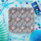 ウィンドウのハート ペーパープレート (パーティー)