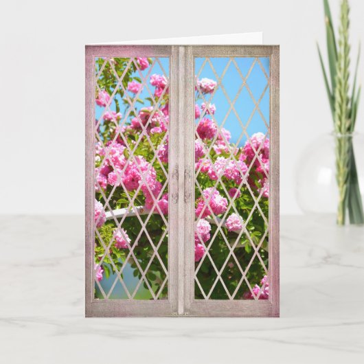 ウィンドウのバラ カード (正面)