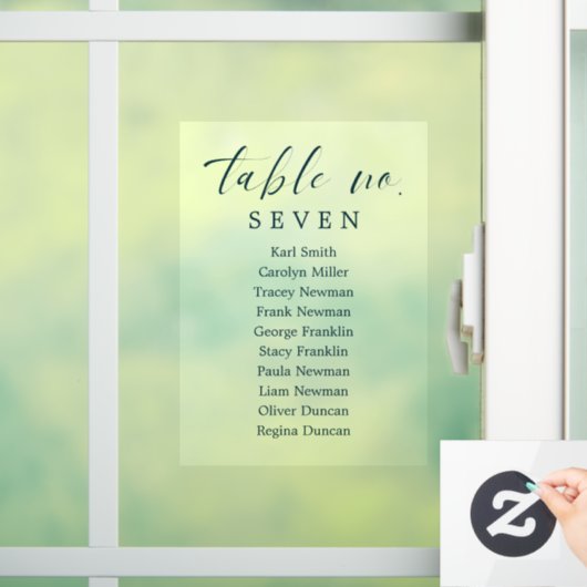 ウィンドウの固定エレガントな結婚式の座席表の標識 ウィンドウサイン (ホーム)