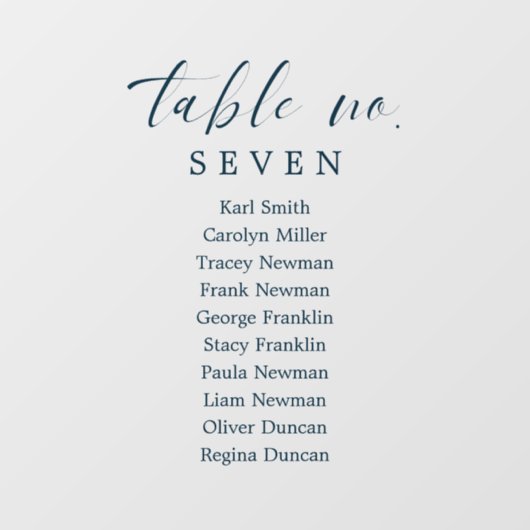 ウィンドウの固定エレガントな結婚式の座席表の標識 ウィンドウサイン (シート)