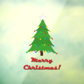 ウィンドウの固定、クリスマスツリーのサイズ：5x7.5インチ ウィンドウサイン (シート3)