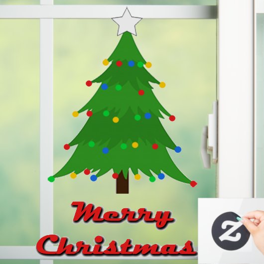 ウィンドウの固定、クリスマスツリーのサイズ：5x7.5インチ ウィンドウサイン (ホーム)