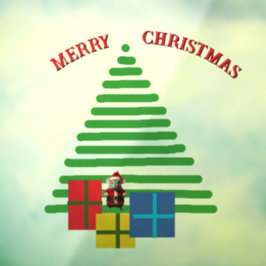 ウィンドウの固定 – クリスマスツリーの下のサンタマウス ウィンドウサイン