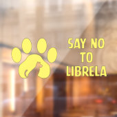 ウィンドウの固定 – 黄色い前足のデザイン ウィンドウサイン (シート2)