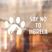 ウィンドウの固定:Lにノーと言う白いレタリング ウィンドウサイン (シート2)