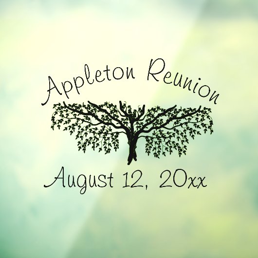 ウィンドウの固定 – Oakツリーとイベント名の日付 ウィンドウサイン (シート3)