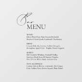 ウィンドウの結婚バーのメニュー記号 ウィンドウサイン (シート)