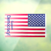 ウィンドウの貼り付け"サポート民主主義"垂直 ウィンドウサイン (シート3)