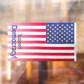 ウィンドウの貼り付け"サポート民主主義"垂直 ウィンドウサイン (シート2)