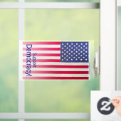 ウィンドウの貼り付け"サポート民主主義"垂直 ウィンドウサイン (ホーム)