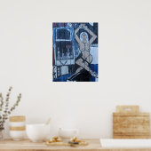 ウィンドウの隣のMS VALDEZ ポスター (キッチン)