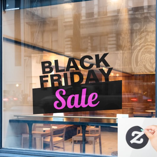 ウィンドウの黒い金曜のサインウィモダンンドウが固定 ウィンドウサイン (カフェ窓)