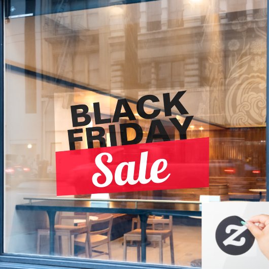 ウィンドウの黒い金曜のサインウィモダンンドウが固定 ウィンドウサイン (カフェ窓)