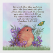 ウィンドウは聖書の詩と自然のアートワークにしがみつく ウィンドウサイン (シート)