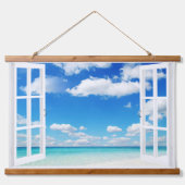 ウィンドウをビーチ 吊り下げ型タペストリー (正面)
