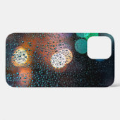 ウィンドウを通して窓や夜の街並みに雨滴が落ちる Case-Mate iPhoneケース (裏面 (横))