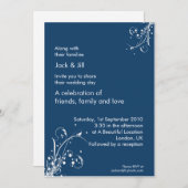 ウィンドウィスパー (ストーミーブルー) 5x7 招待状 (正面/裏面)