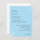 ウィンドウィスパー（ライトブルー） 4.25x5.25 招待状 (正面/裏面)