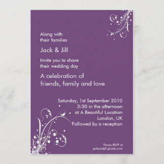 ウィンドウィスプ（ぶどう） 5x7 招待状