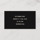 ウィンドウインストールの古いヴィンテージ 素朴 名刺 (裏面)